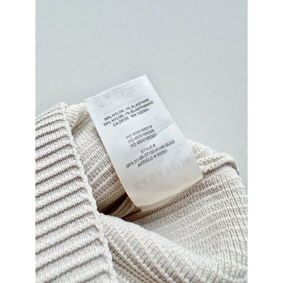 NWOT Aritzia BABATON Sculpt Knit Matte Pearl Ribbed Polo Neck Mini Dress, Size M - Picture 9 of 14